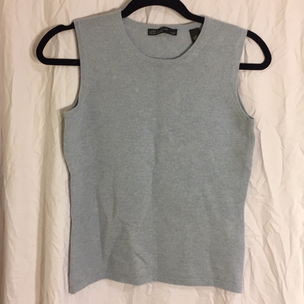100% Sky blue Cashmere Sweater Vest